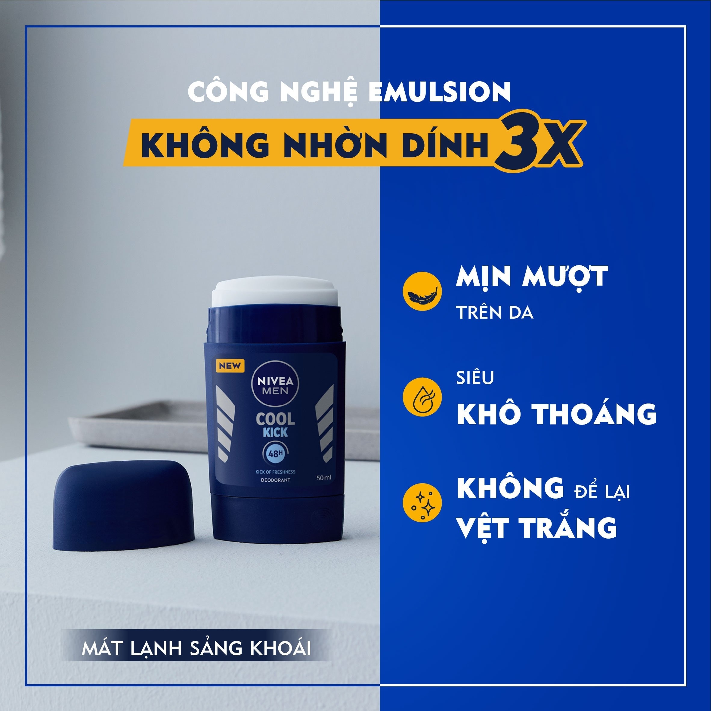 Sáp Ngăn Mùi Nivea Men Mát Lạnh 50ml