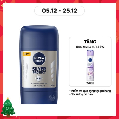 NIVEA Sáp Ngăn Mùi Nivea Men Phân Tử Bạc 50ml