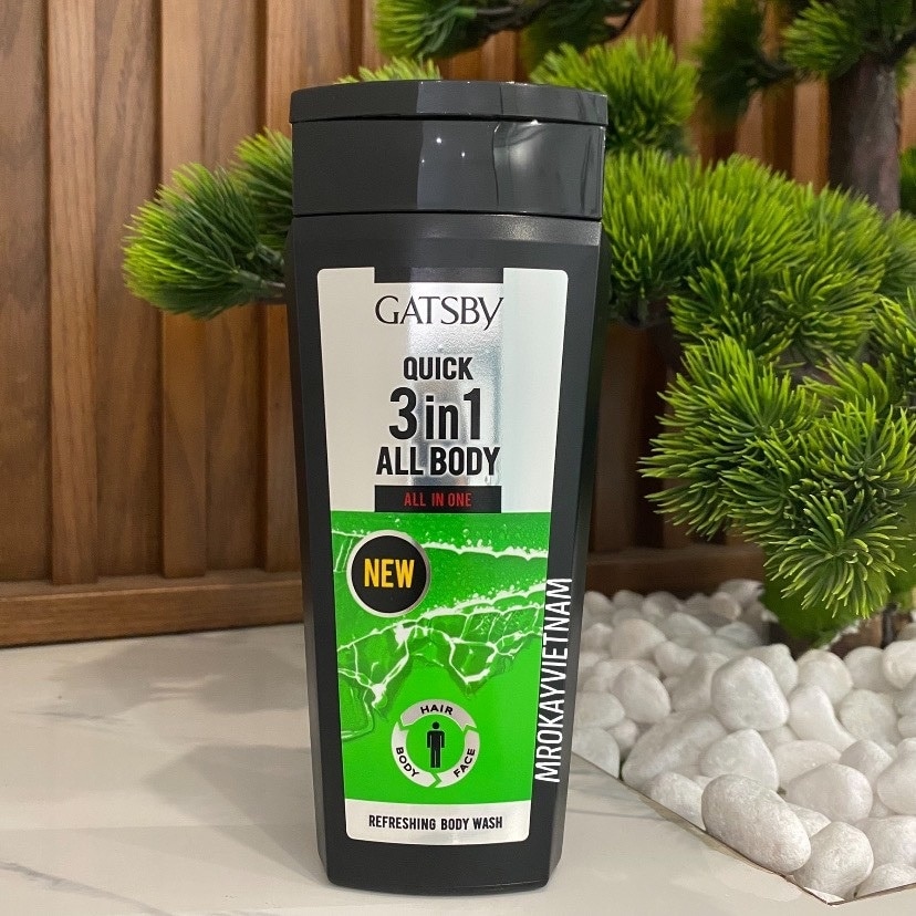 Sữa Tắm Gatsby Cho Nam Quick 3 in 1 All Body 250ml