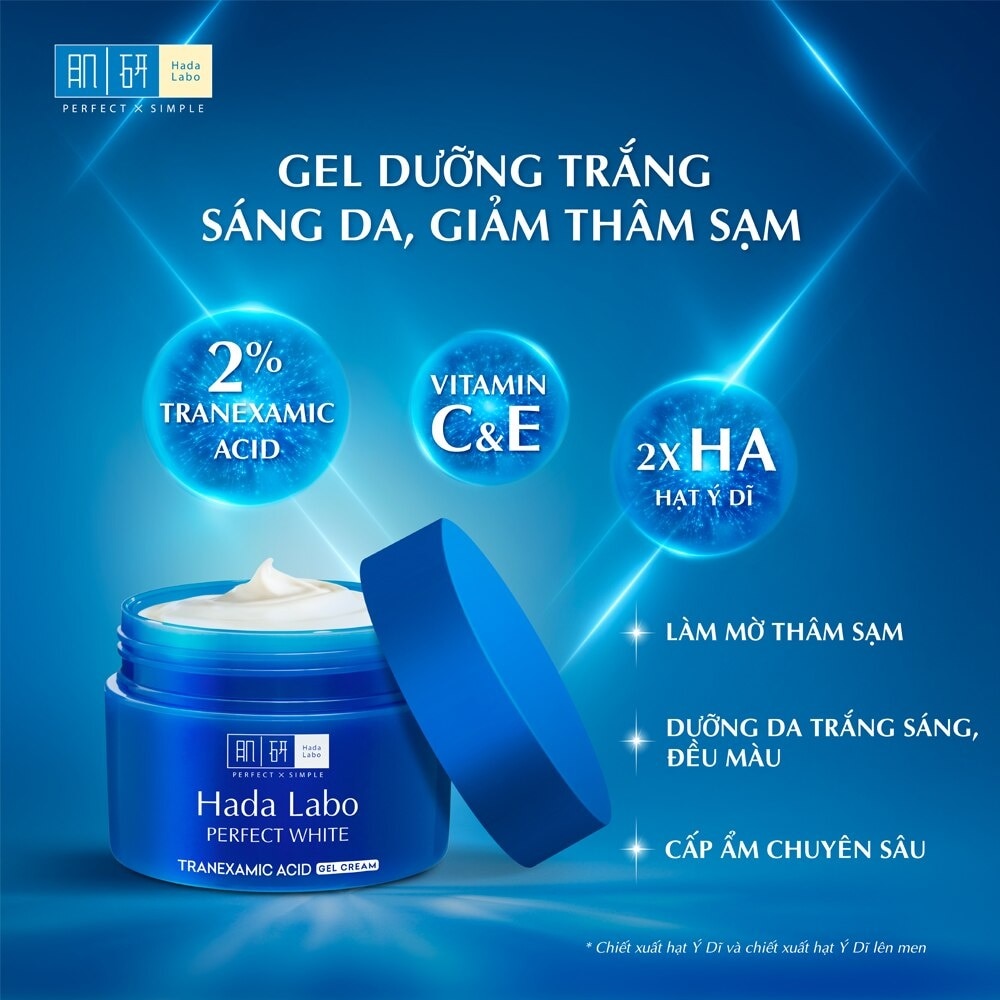 Gel Dưỡng Trắng Hada Labo Perfect White Tranexamic Acid Gel Cream 50g