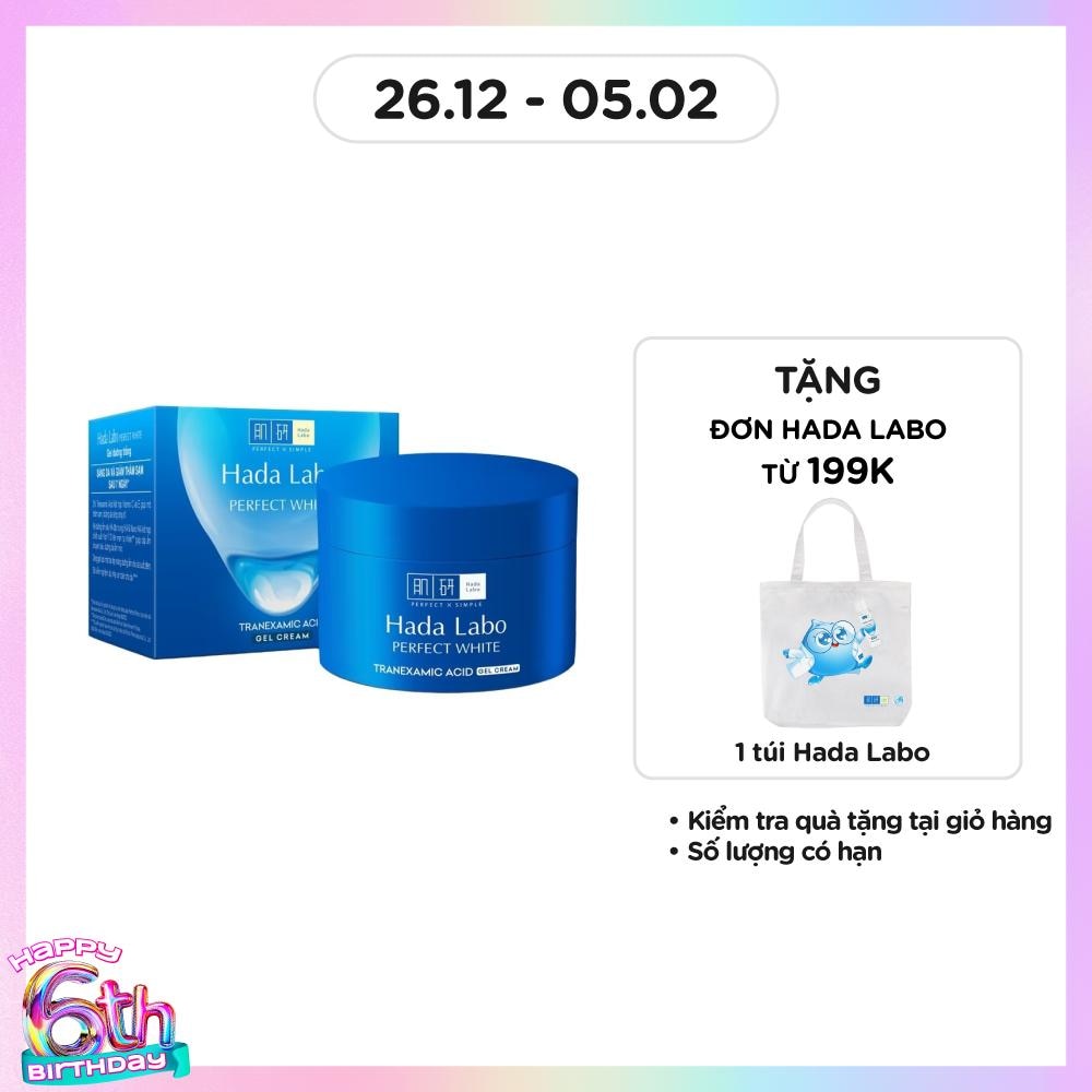 Gel Dưỡng Trắng Hada Labo Perfect White Tranexamic Acid Gel Cream 50g