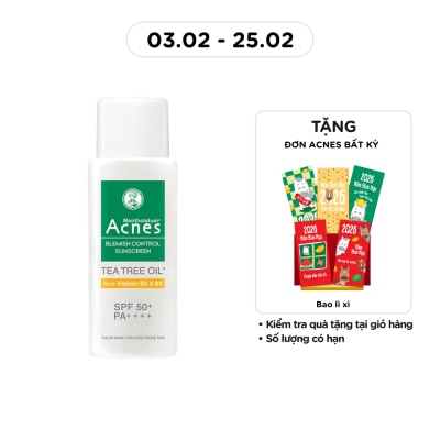 ACNES Sữa Chống Nắng Acnes Ngăn Ngừa Mụn Blemish Control Sunscreen SPF50+ PA++++ 50g