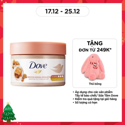 DOVE Tẩy Tế Bào Chết Dưỡng Ẩm Toàn Thân Dove Đường Nâu và Hương Dừa 298g