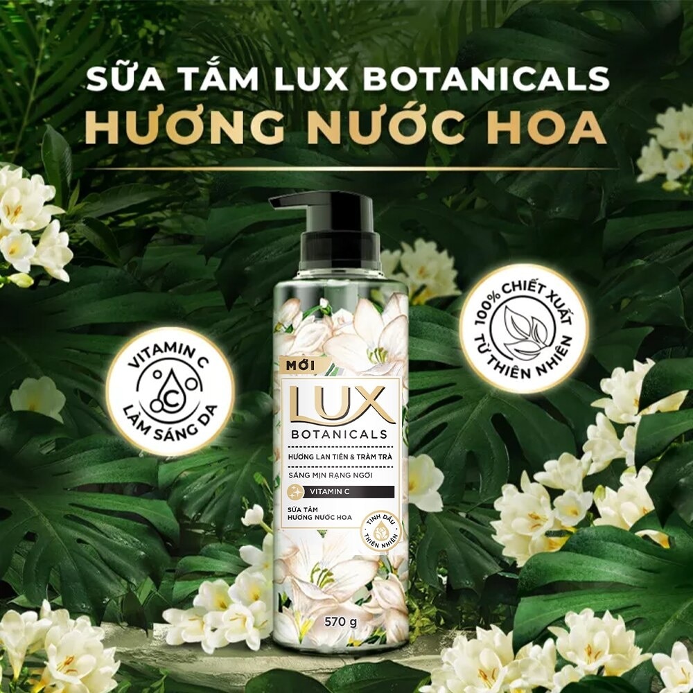 Sữa Tắm Lux Botanicals Hương Lan Tiên & Tràm Trà 570g (562ml)