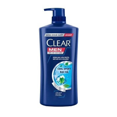 CLEAR Dầu Gội Sạch Gàu Clear Men Cool Sport Bạc Hà 630g (612ml)