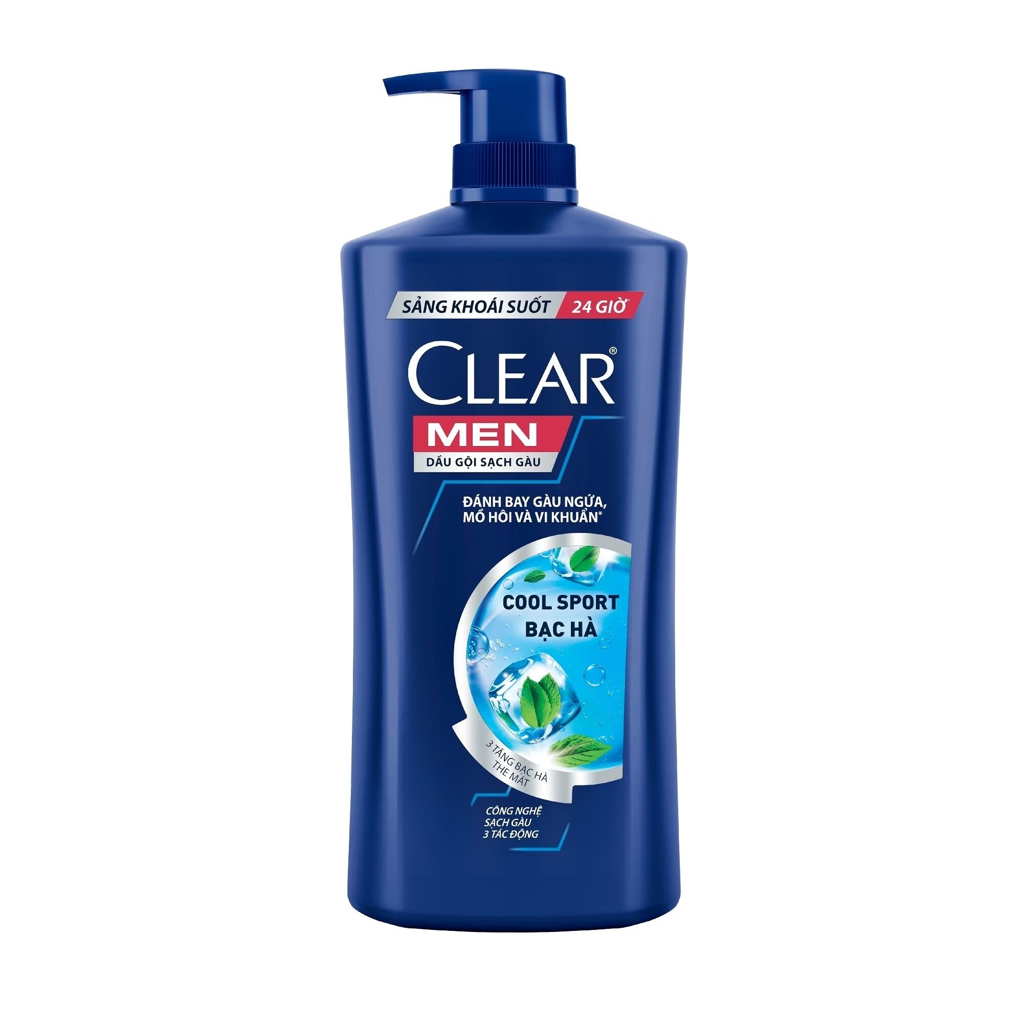 Dầu Gội Sạch Gàu Clear Men Cool Sport Bạc Hà 630g (612ml)