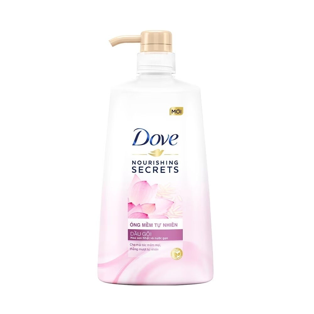 Dầu Gội Dove Óng Mềm Tự Nhiên 640g (621ml)