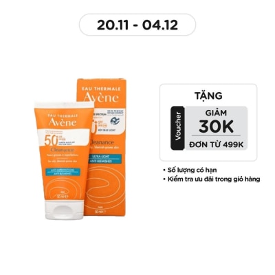 AVENE Sữa Chống Nắng Avène Dành Cho Da Mụn, Da Nhờn Nhạy Cảm Cleanance SPF50+ 50ml