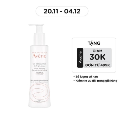 AVENE Sữa Rửa Mặt Tẩy Trang Avène Làm Sạch Sâu Cho Da Khô Nhạy Cảm Milk Cleanser 200ml