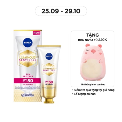 NIVEA Kem Chống Nắng Nivea Luminous 630 Spotclear Sun Protect SPF50 PA+++ 40ml