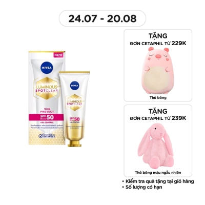 NIVEA Kem Chống Nắng Nivea Luminous 630 Spotclear Sun Protect SPF50 PA+++ 40ml