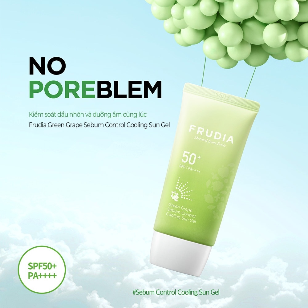 Frudia Green Grape Sebum Control Cooling Sun Gel SPF50+ PA++++ 50g