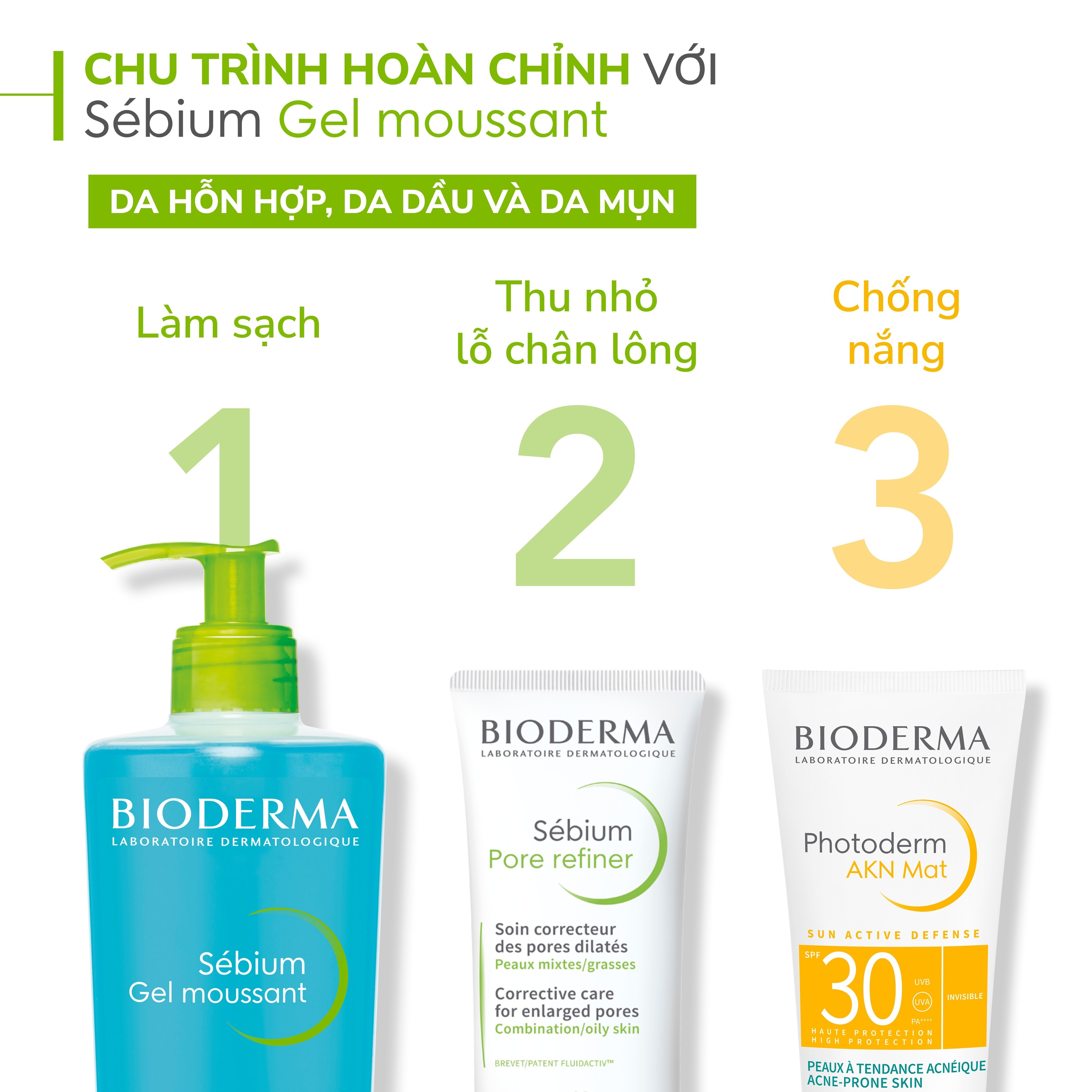 Gel Rửa Mặt Bioderma Sébium Gel Moussant 500ml