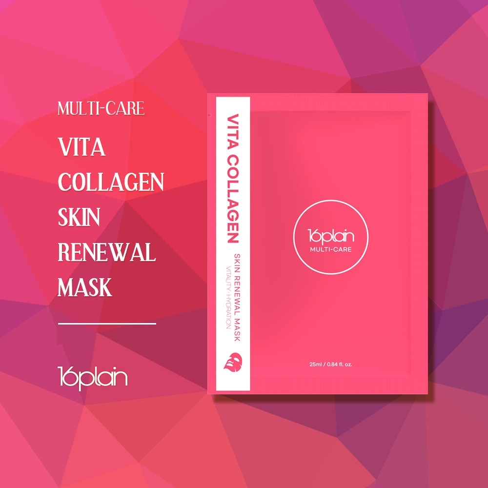 Mặt Nạ Dưỡng 16plain Multi-care Ngừa Lão Hóa Trẻ Hóa Da Vita Collagen Skin Renewal Mask 25ml