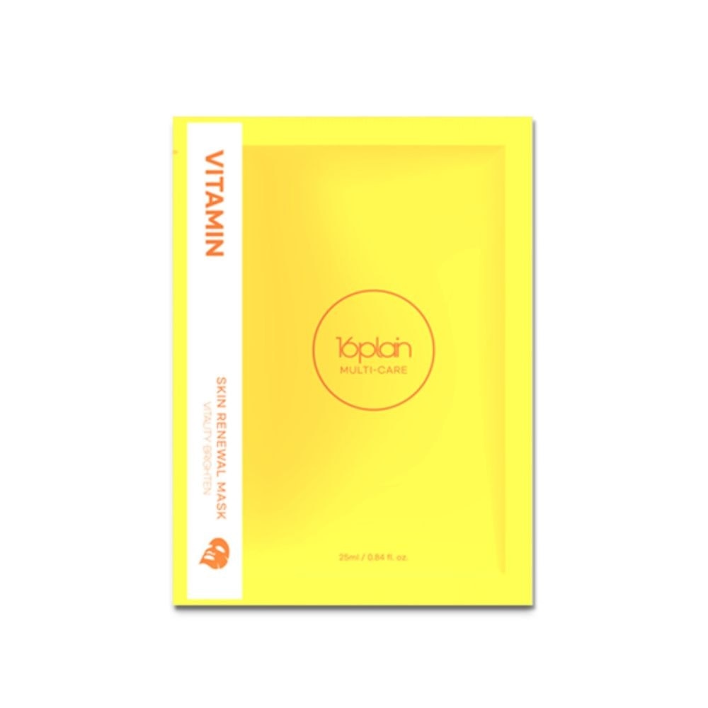Mặt Nạ Dưỡng 16plain Multi care Ngừa Lão Hóa Trắng Da Vitamin Skin Renewal Mask 25ml image