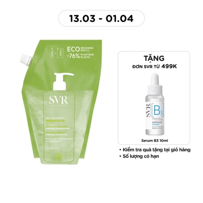 Gel rửa mặt svr sebiaclear gel moussant dạng túi refill 400ml