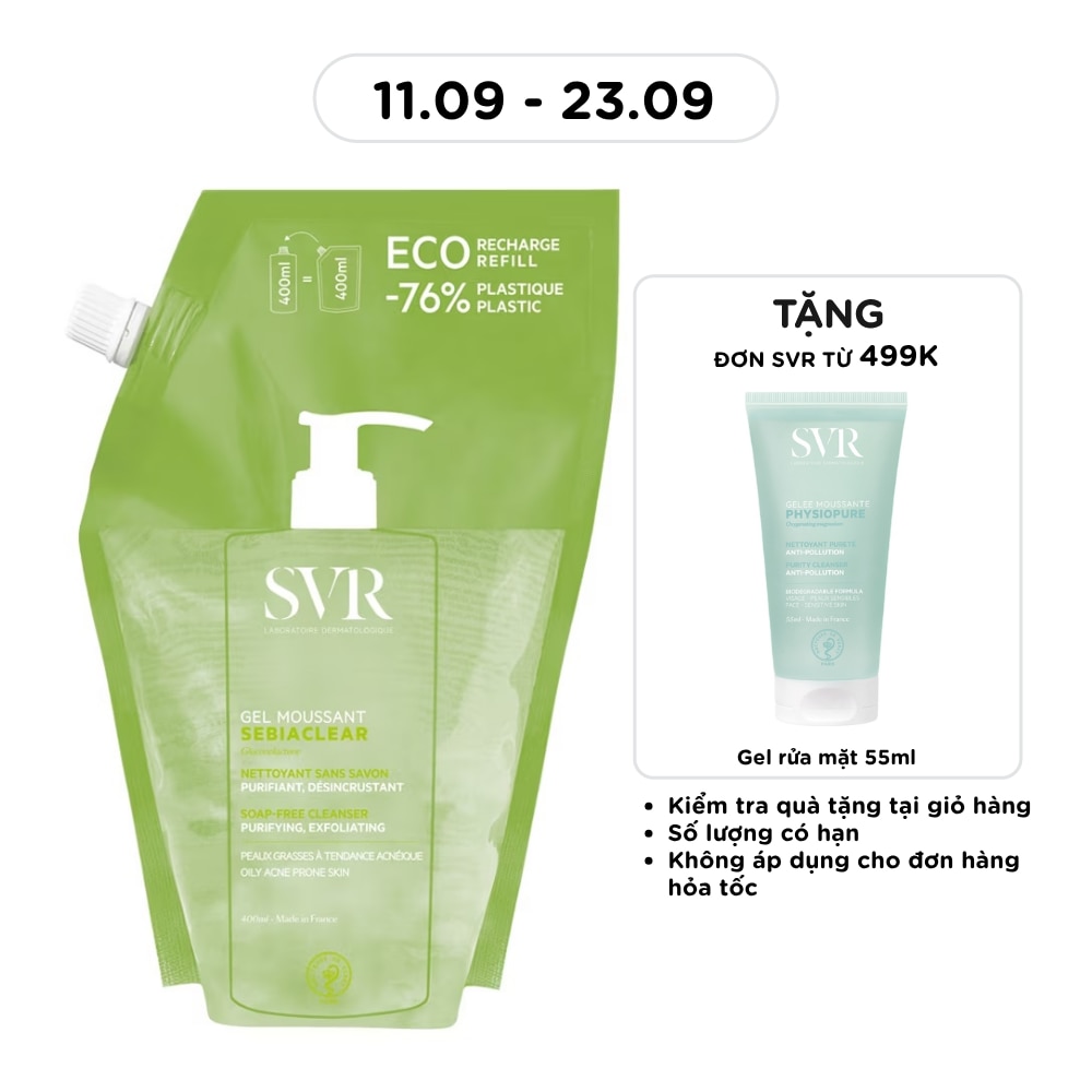 Gel Rửa Mặt SVR Sebiaclear Gel Moussant Dạng Túi Refill 400ml image