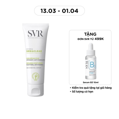 Kem dưỡng ẩm svr sebiaclear hydra làm mềm mịn và mờ vết thâm sau mụn 40ml