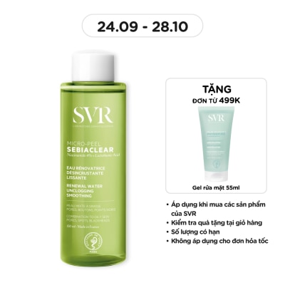 SVR Nước Cân Bằng SVR Sebiaclear Micro Peel Dành Cho Da Dầu Mụn 150ml image