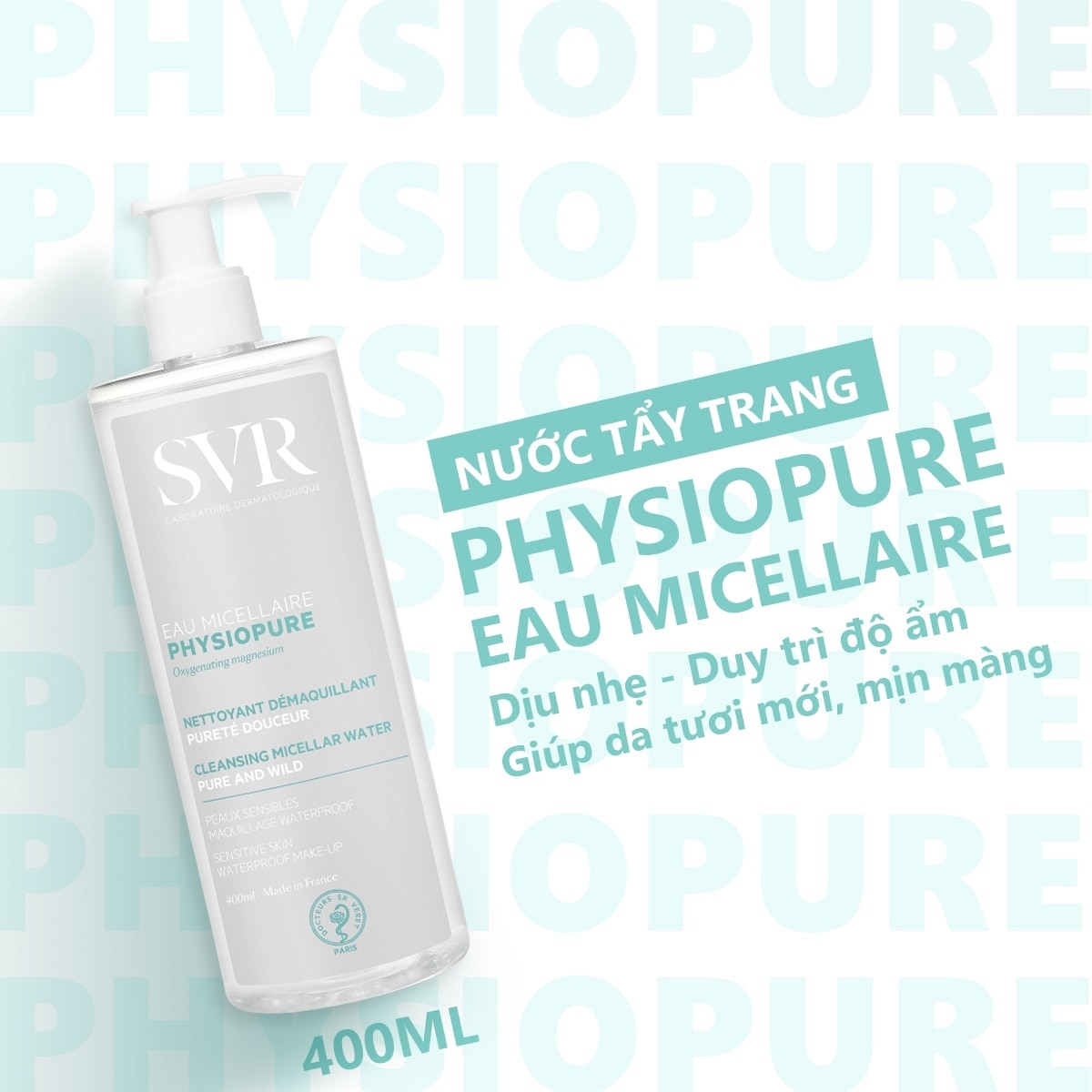 Nước Tẩy Trang SVR Physiopure Eau Micellaire 400ml