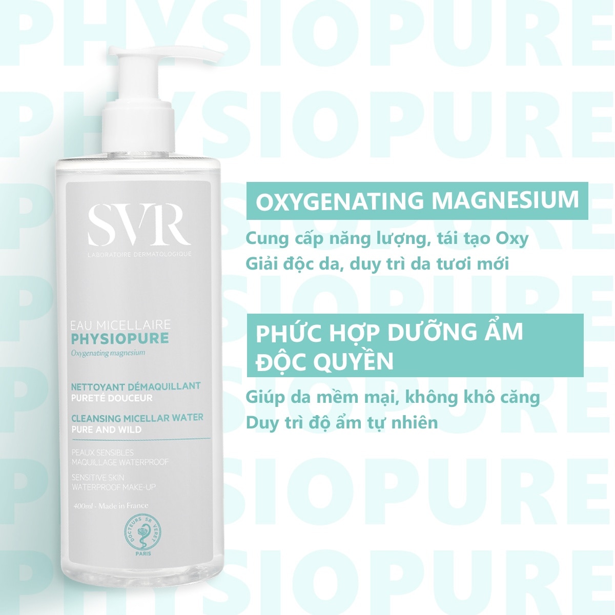 Nước Tẩy Trang SVR Physiopure Eau Micellaire 400ml