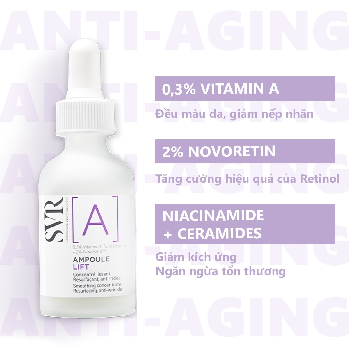 Tinh Chất SVR [A] Ampoule Lift Ngăn Ngừa Lão Hóa, Mềm Mịn Da 30ml