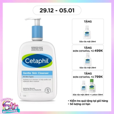 CETAPHIL Sữa Rửa Mặt Cetaphil Gentle Skin Cleanser 1 Lít