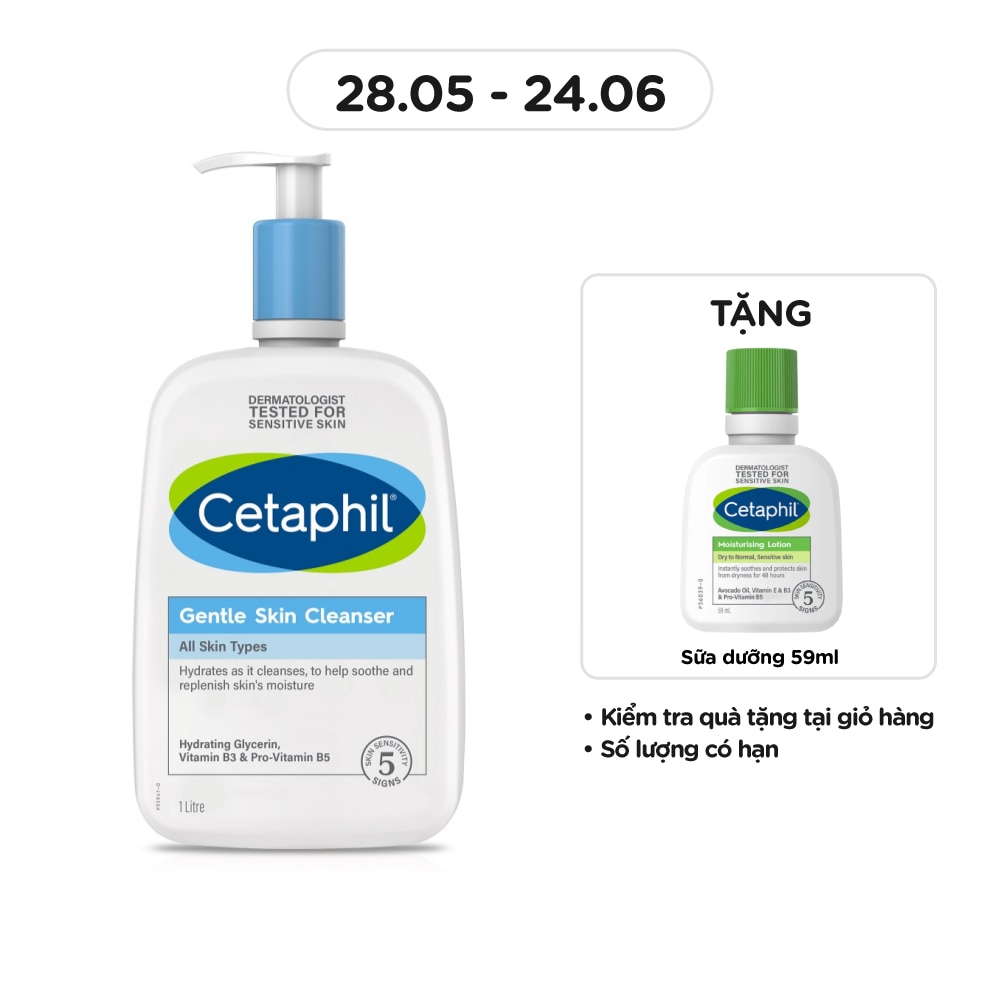 Sữa Rửa Mặt Cetaphil Gentle Skin Cleanser 1 Lít