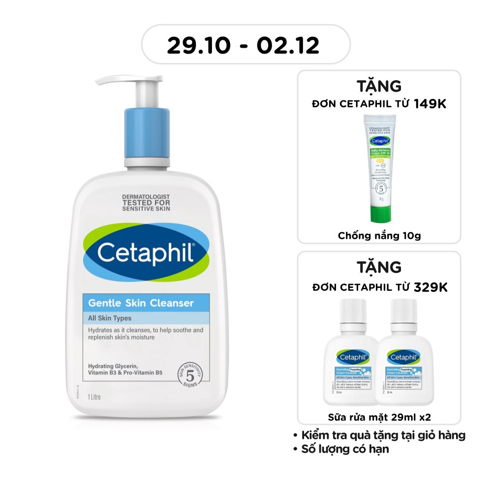 Sữa Rửa Mặt Cetaphil Gentle Skin Cleanser 1 Lít image
