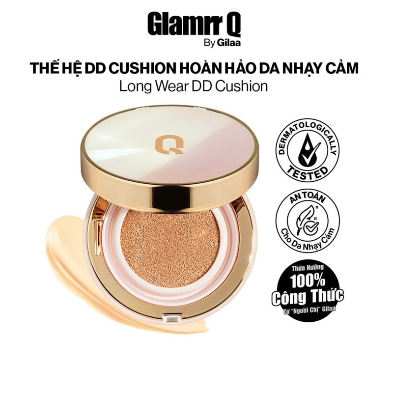 Phấn Nước Glamrr Q Long Wear DD Cushion .#01 Light Beige 13g