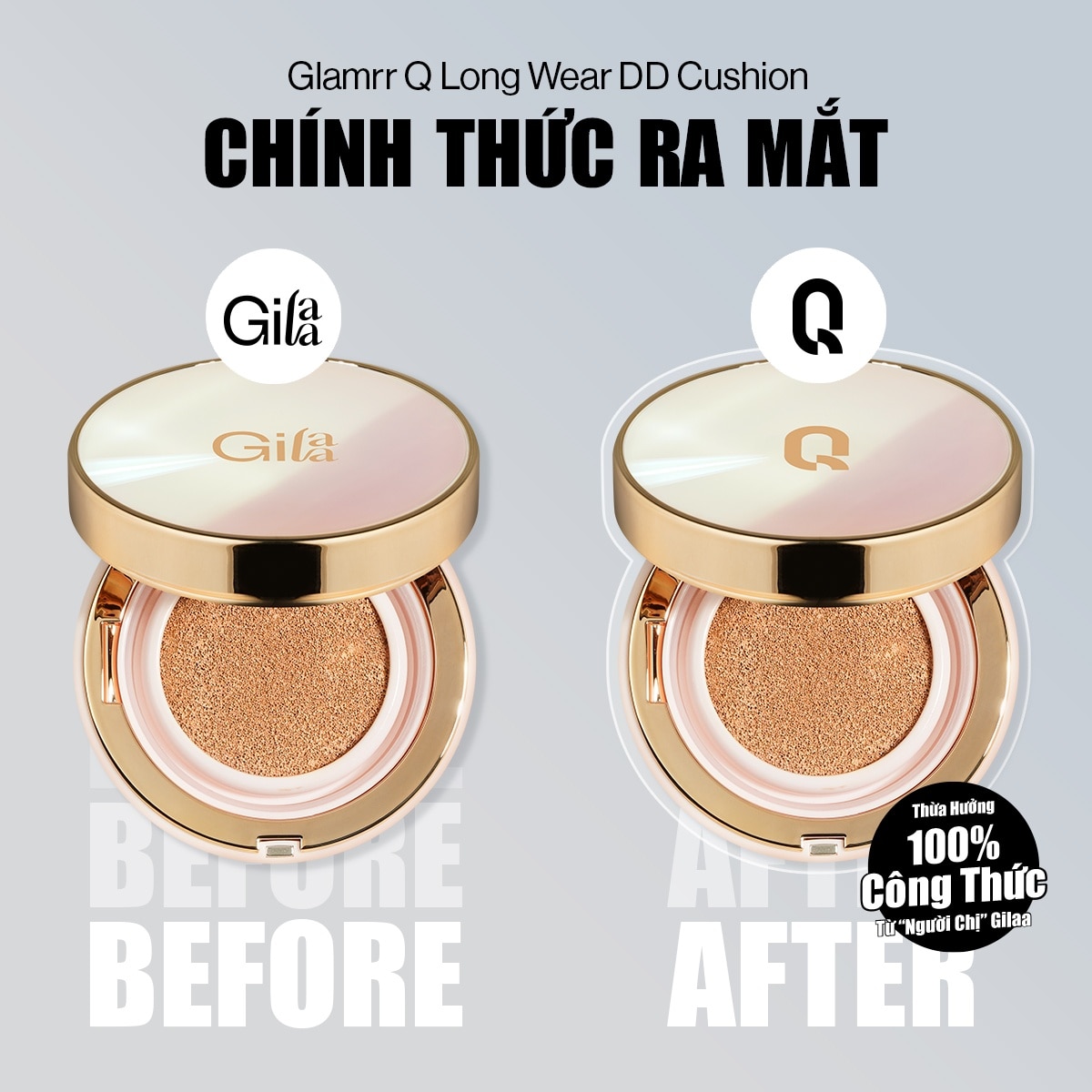 Phấn Nước Glamrr Q Long Wear DD Cushion .#02 Natural Beige 13g