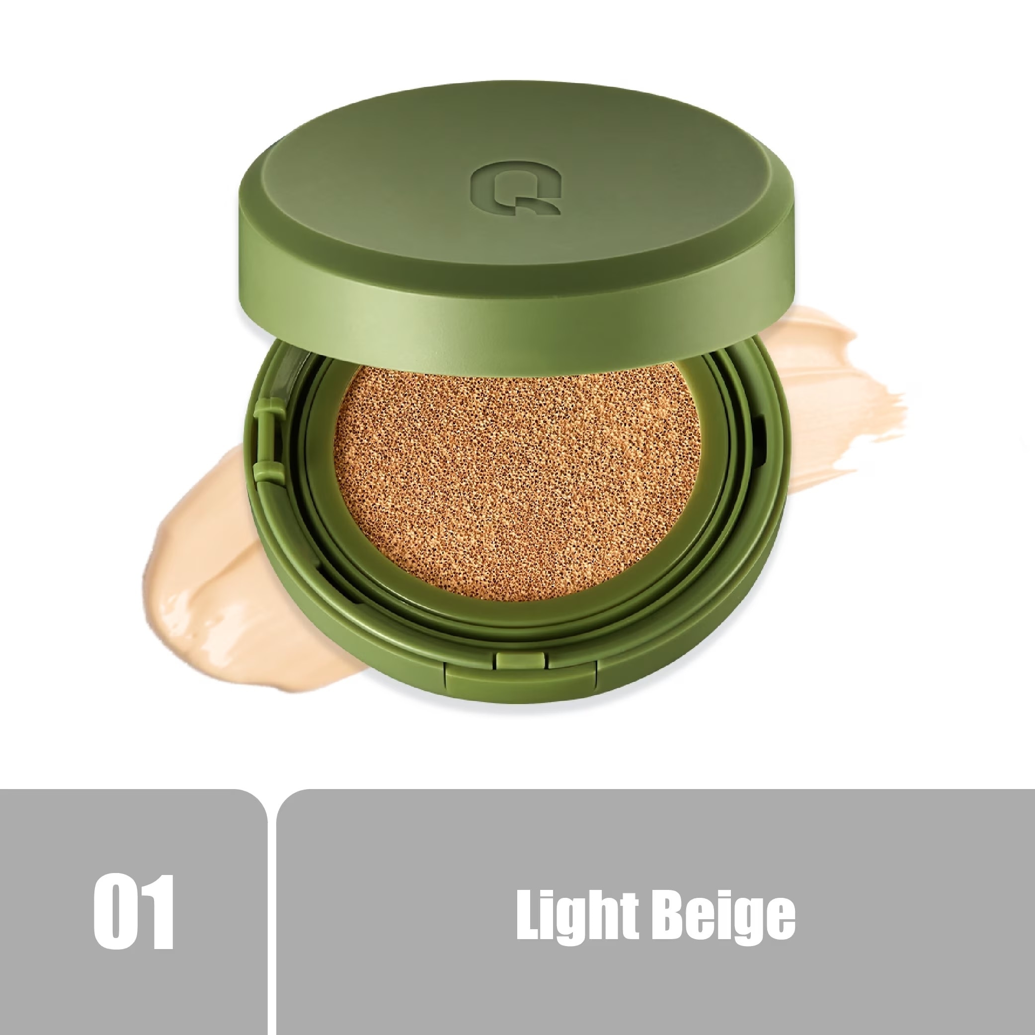 Phấn Nước Glamrr Q Vegan Super Cover Cushion .#01 Light Beige 15g