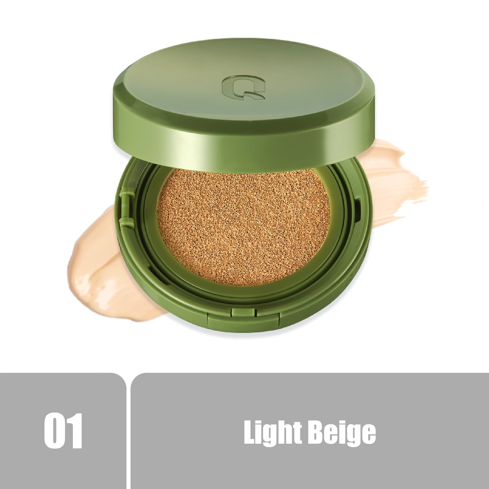 Phấn Nước Glamrr Q Vegan Super Glow Cushion .#01 Light Beige 15g