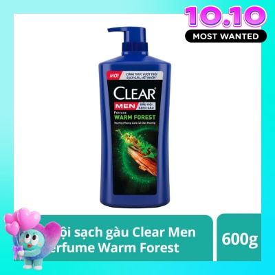 CLEAR Dầu Gội Clear Men Perfume Warm Forest Hương Phong Lữ & Gỗ Đàn Hương 600g (588ml) image