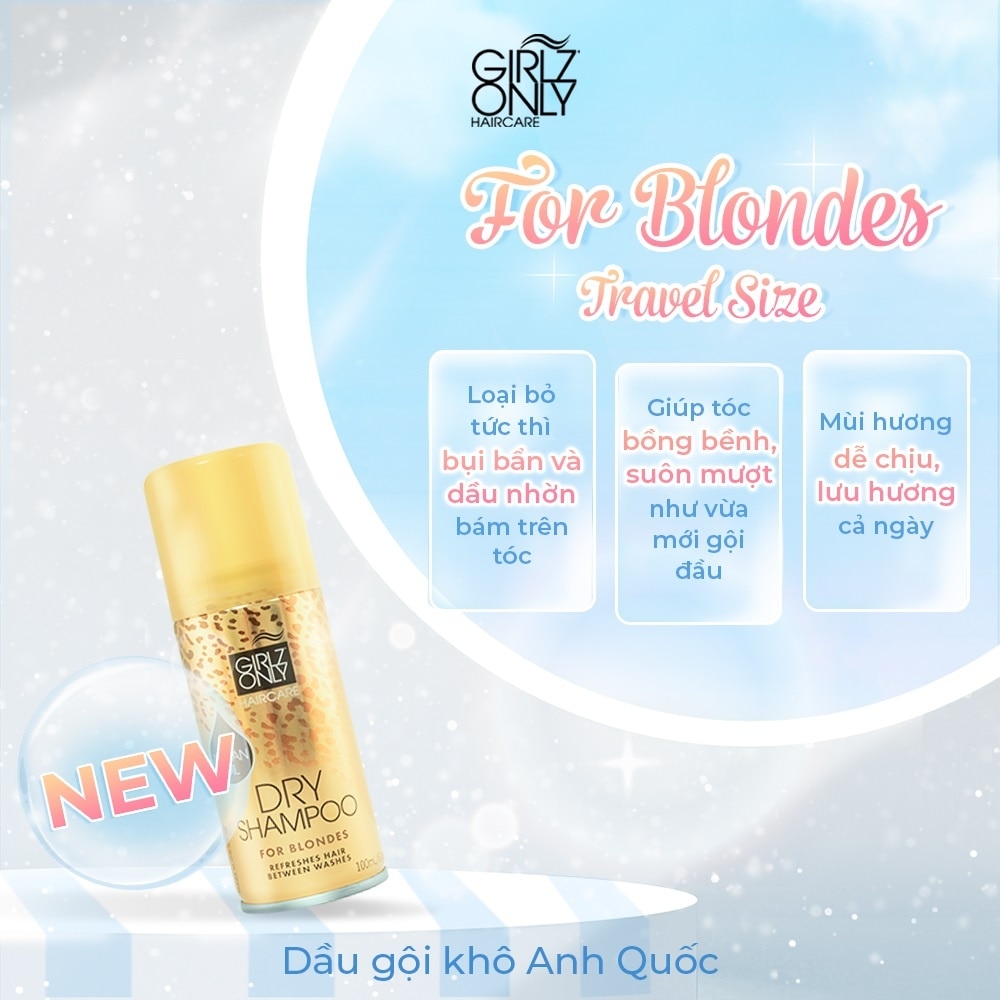 Dầu Gội Khô Girlz Only For Blondes 100ml