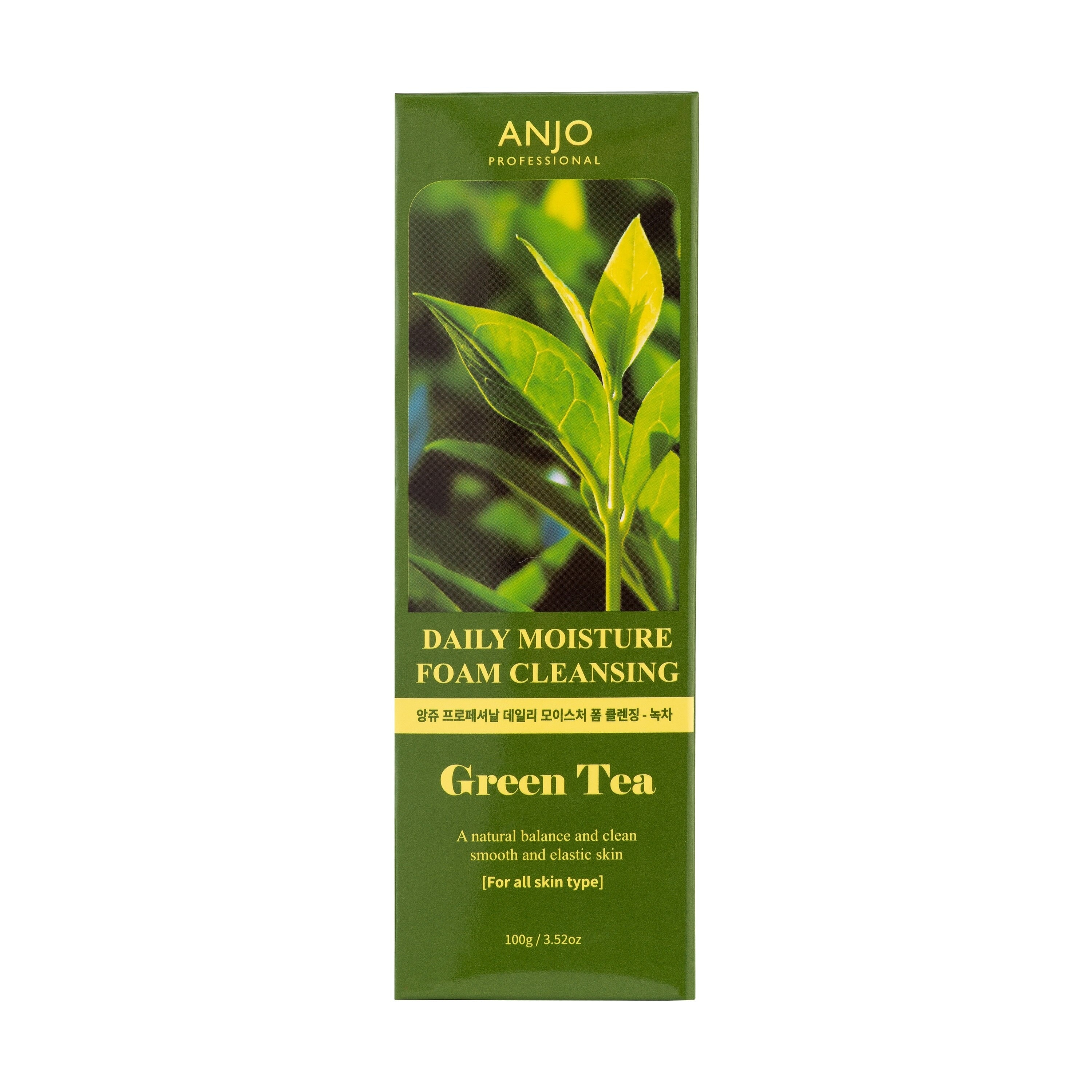 Sữa Rửa Mặt Tạo Bọt Anjo Professional Chiết Xuất Trà Xanh Daily Foam Cleansing Green Tea 100g