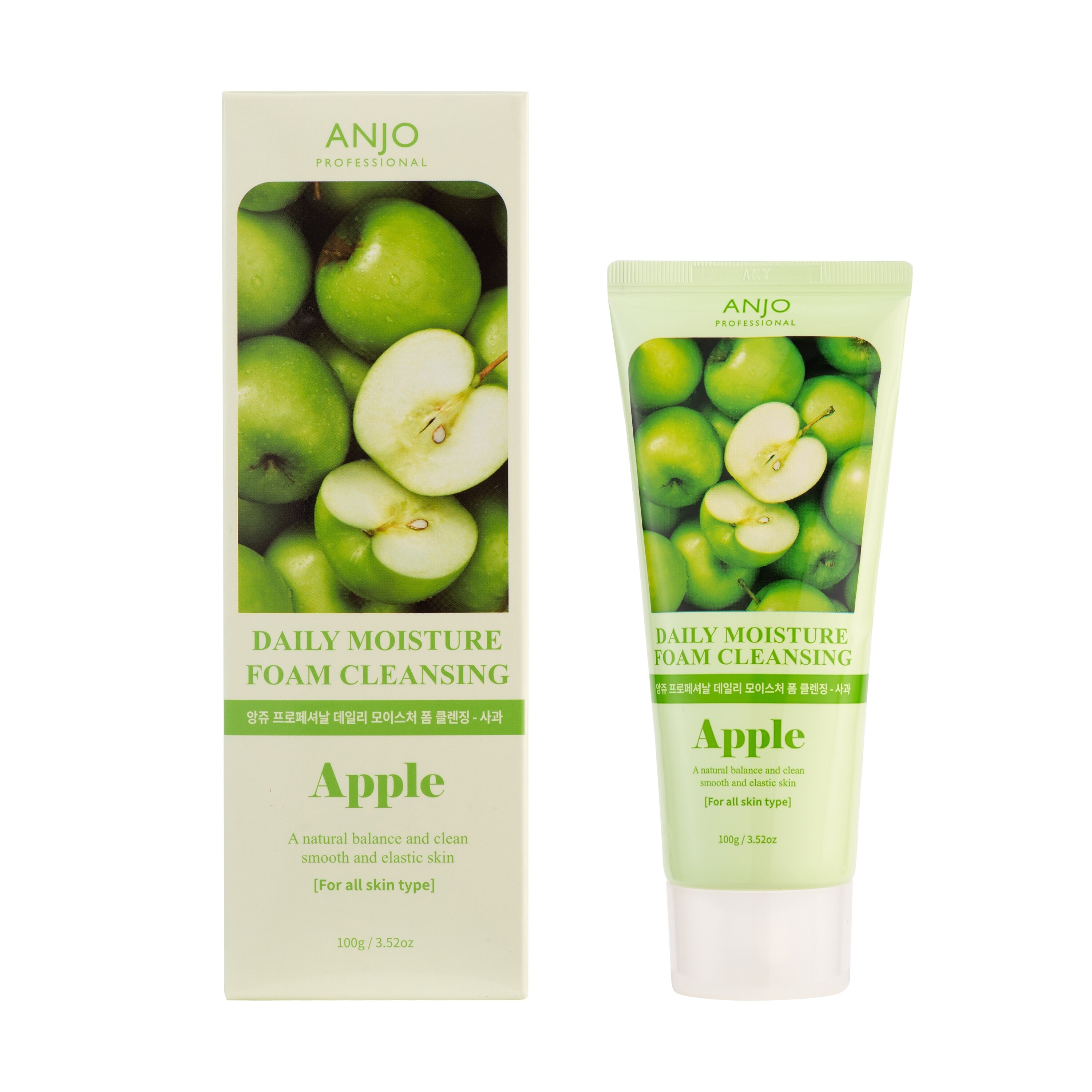 Sữa Rửa Mặt Tạo Bọt Anjo Professional Chiết Xuất Táo Xanh Daily Foam Cleansing Apple 100g