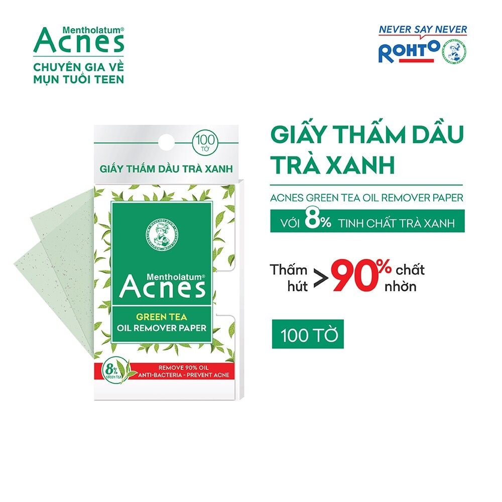 Giấy Thấm Dầu Acnes Trà Xanh 100 Tờ