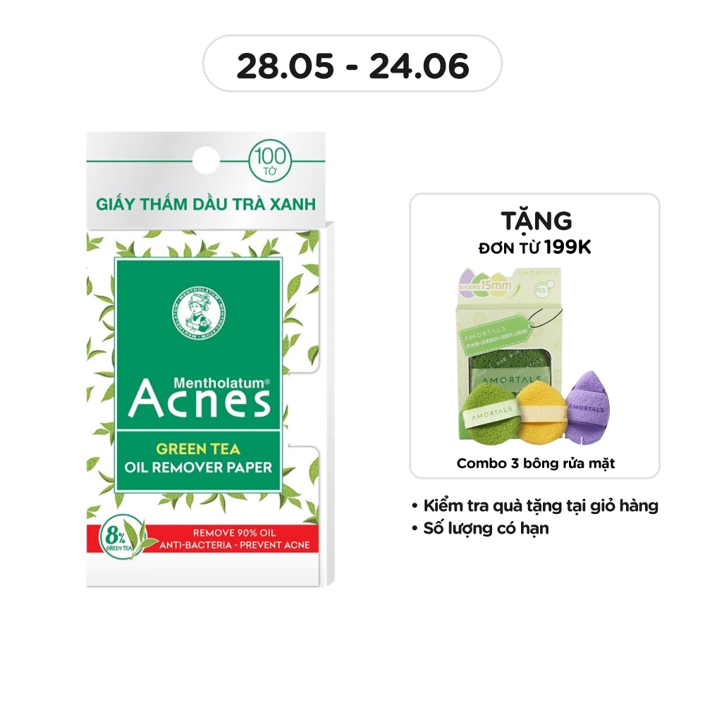 Giấy Thấm Dầu Acnes Trà Xanh 100 Tờ