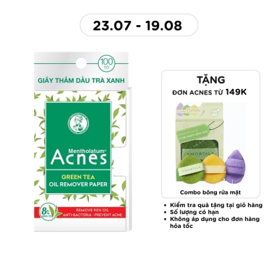 ACNES - Acnes Green Tea Oil Remover Paper 100 Pcs image