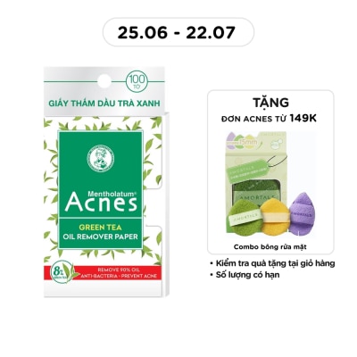 ACNES - Acnes Green Tea Oil Remover Paper 100 Pcs