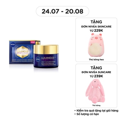 NIVEA Kem Dưỡng Đêm Nivea Luminous 630 Spotclear Night Complexion Repair 50ml