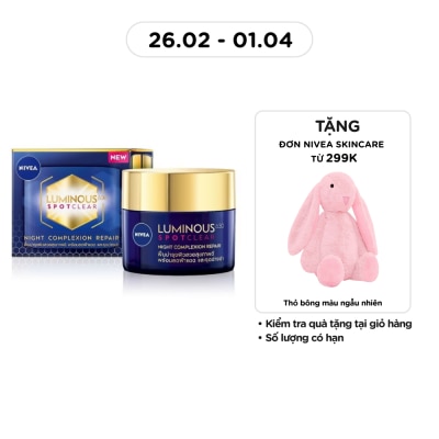 NIVEA - Kem Dưỡng Đêm Nivea Luminous 630 Spotclear Night Complexion Repair 50ml