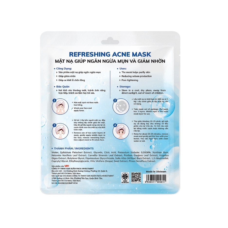 Mặt Nạ Miri Refreshing Acne Mask Giúp Ngăn Ngừa Mụn Và Giảm Nhờn 30g