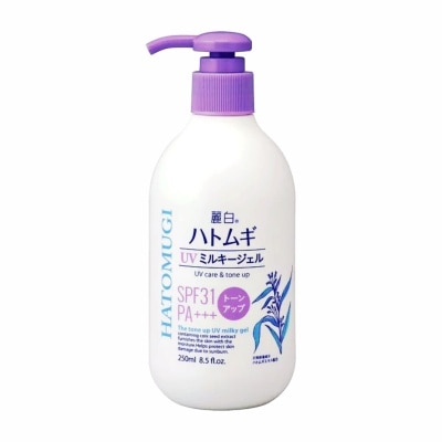 HATOMUGI Gel Dưỡng Thể Chống Nắng&Nâng Tone Hatomugi UV Care&Tone Up The Tone Up UV Milky Gel SPF31 PA+++ 250ml