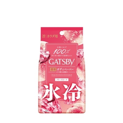 GATSBY Ice Type Deodorant Body Wipes Freeze Peach U 30 Sheet