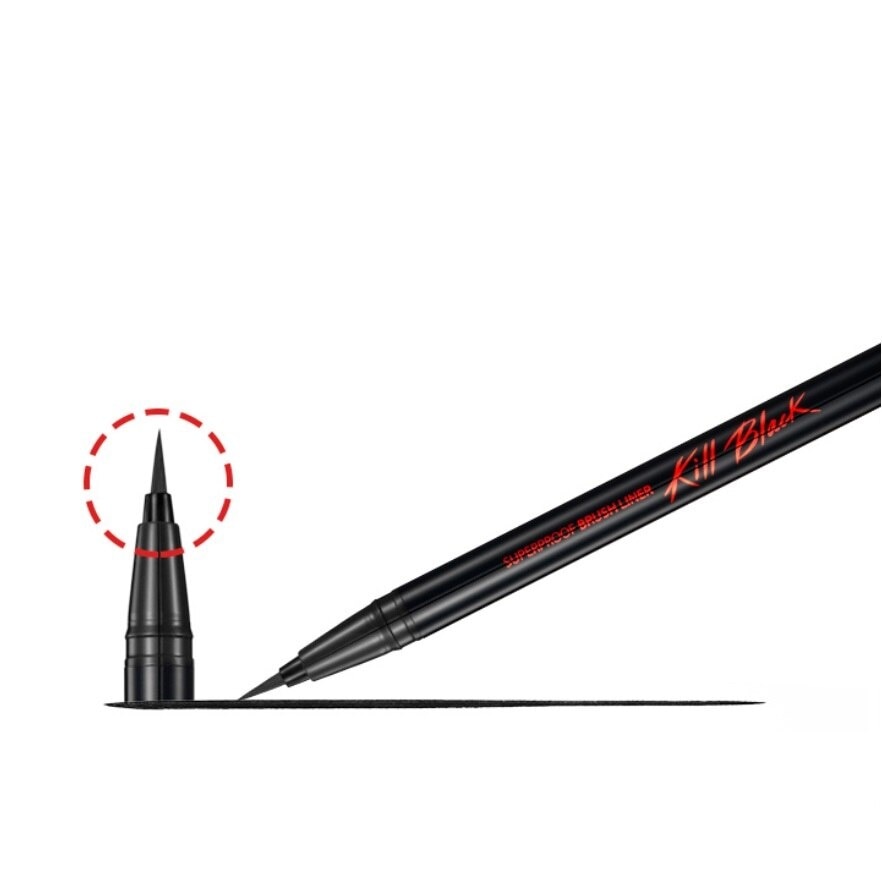 Kẻ Mắt Nước Clio Superproof Brush Liner Kill Black 0.55ml .#01 Black