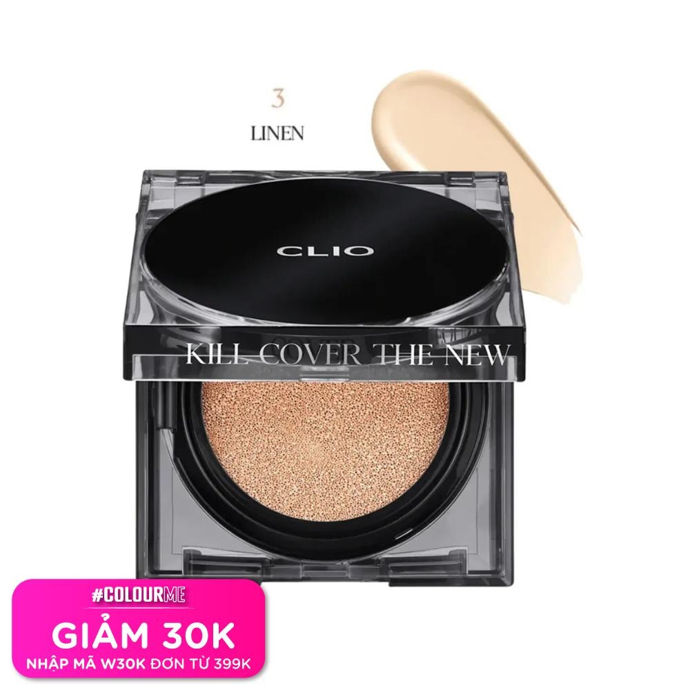 CLIO Phấn Nước Clio Kill Cover The New Founwear Cushion SPF50+ PA+++ 15g .#3-BY Linen