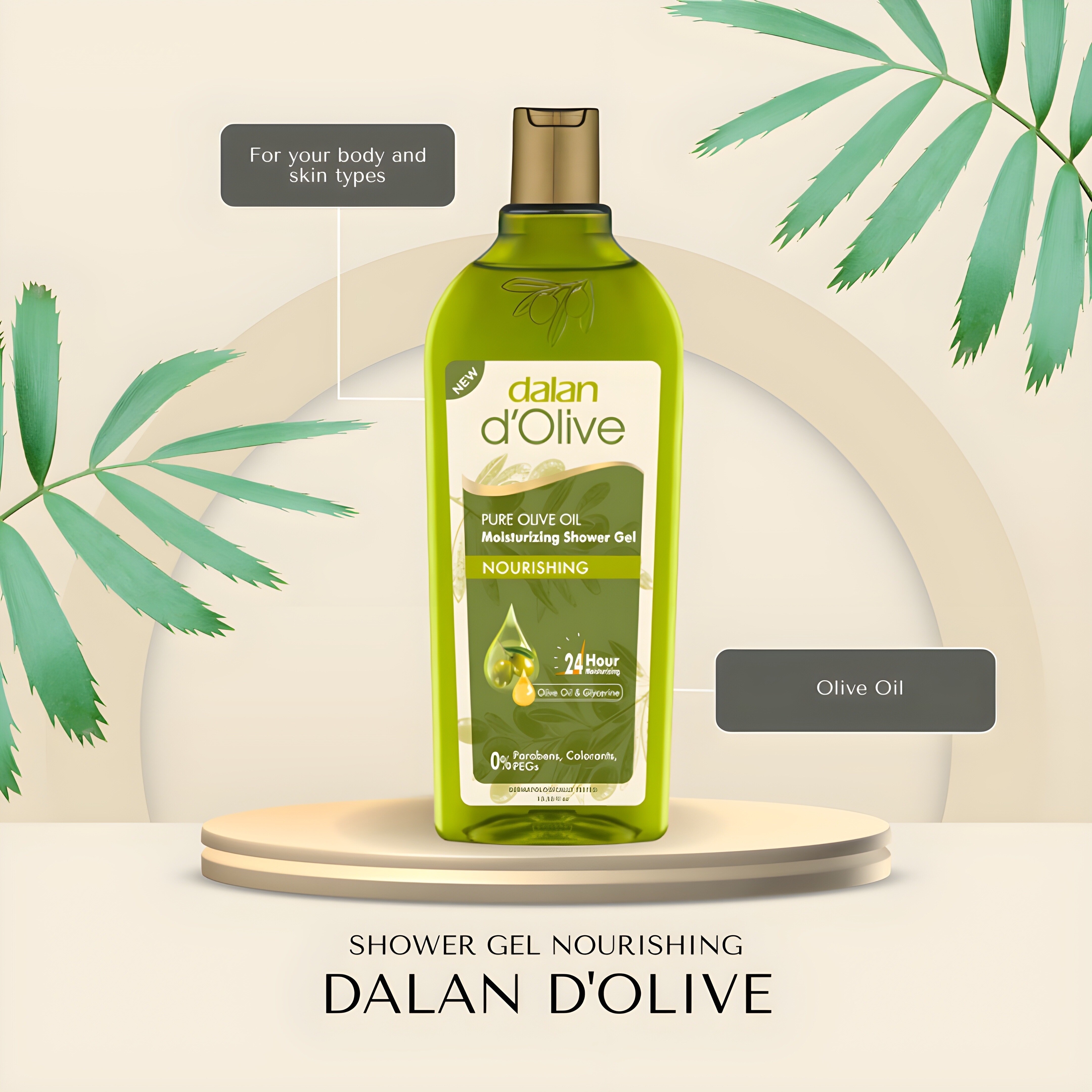 Gel Tắm Dưỡng Ẩm Dalan D’Olive Nourishing 400ml