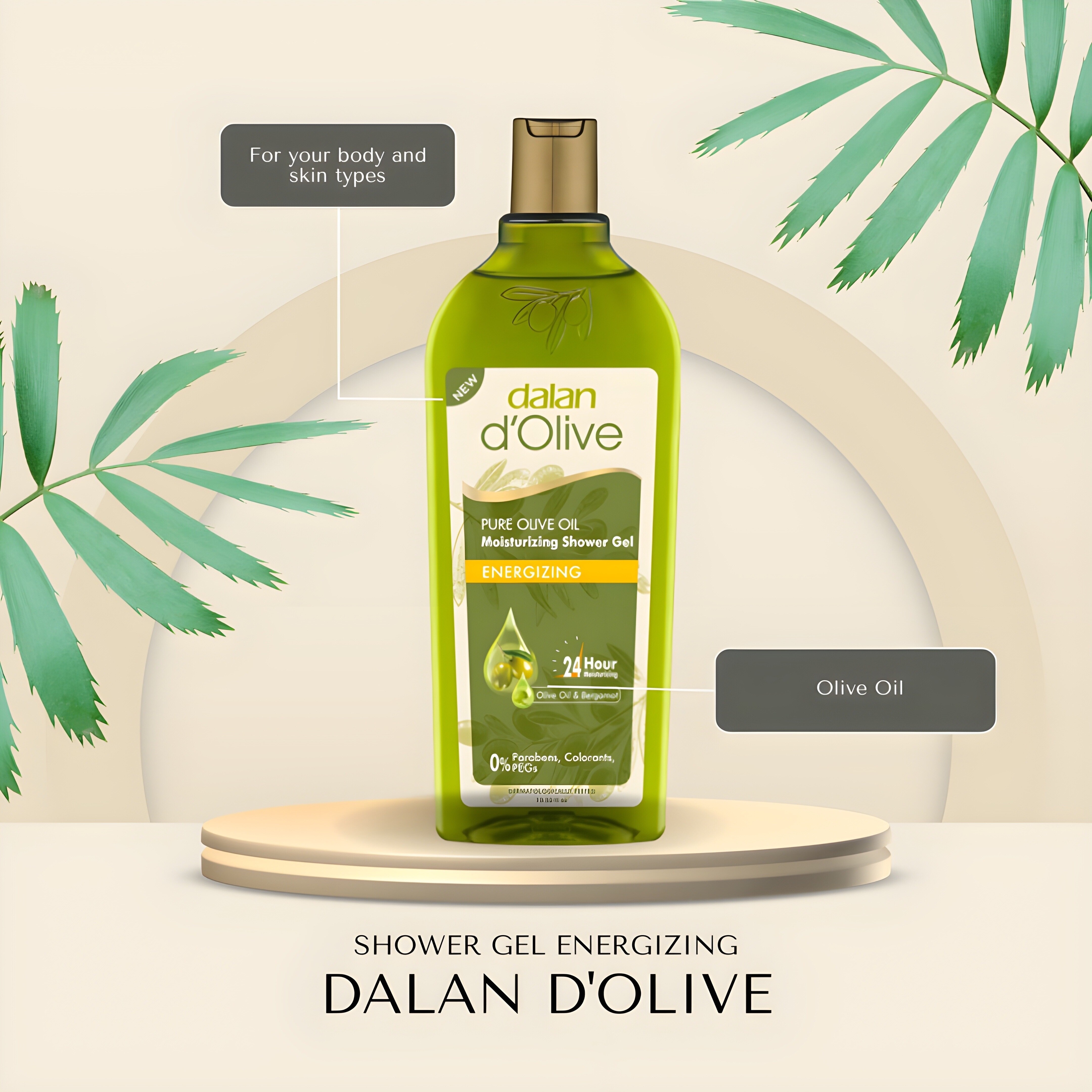 Gel Tắm Dưỡng Ẩm Dalan D’Olive Energizing 400ml